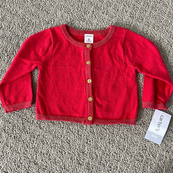 Carter's Infant Red Sweater - Picture 1 of 3